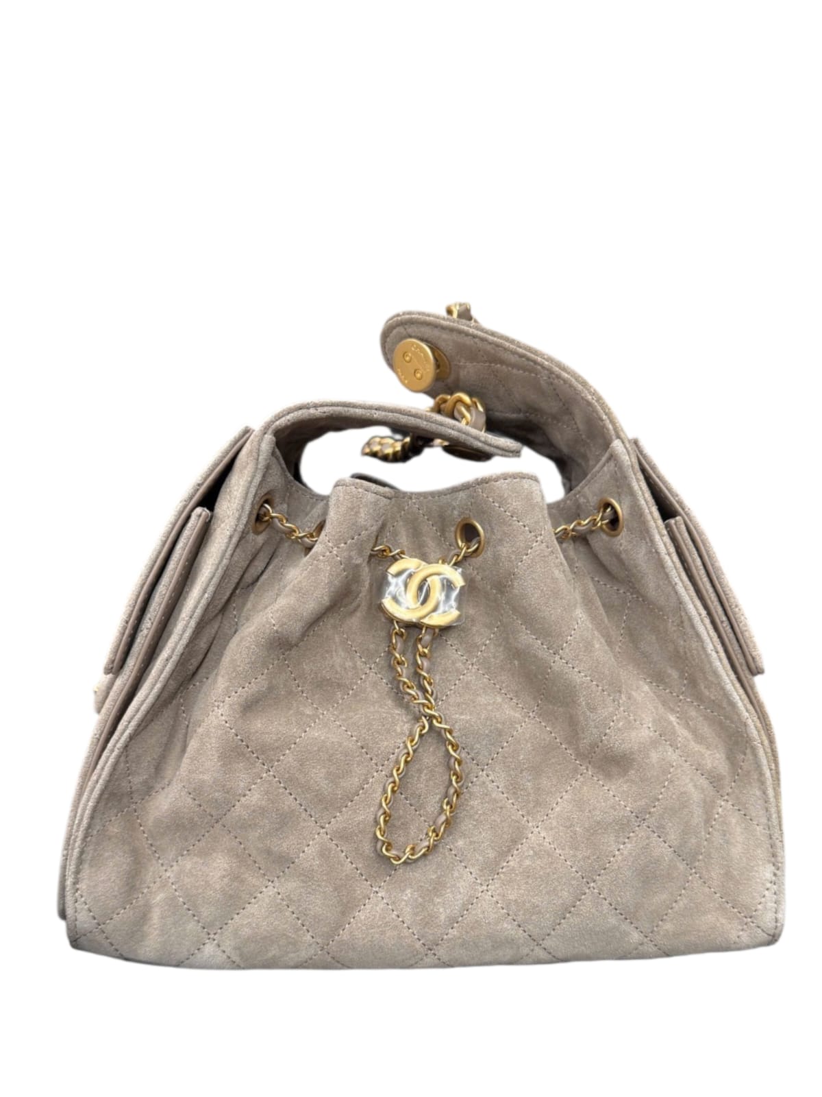 Chanel Hobo Small Suede Brown AGHW