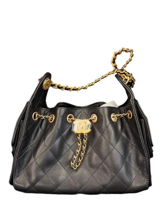 Chanel Hobo Mini Black Caviar AGHW