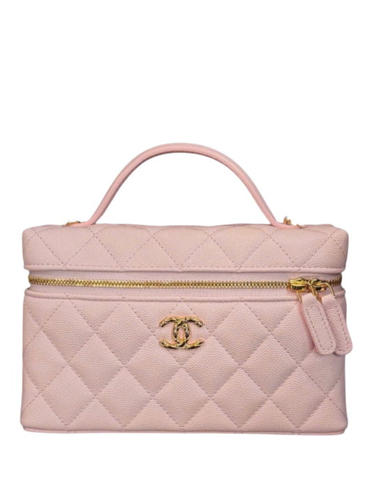 Chanel Vanity Handle Pink Lambskin GHW 26C