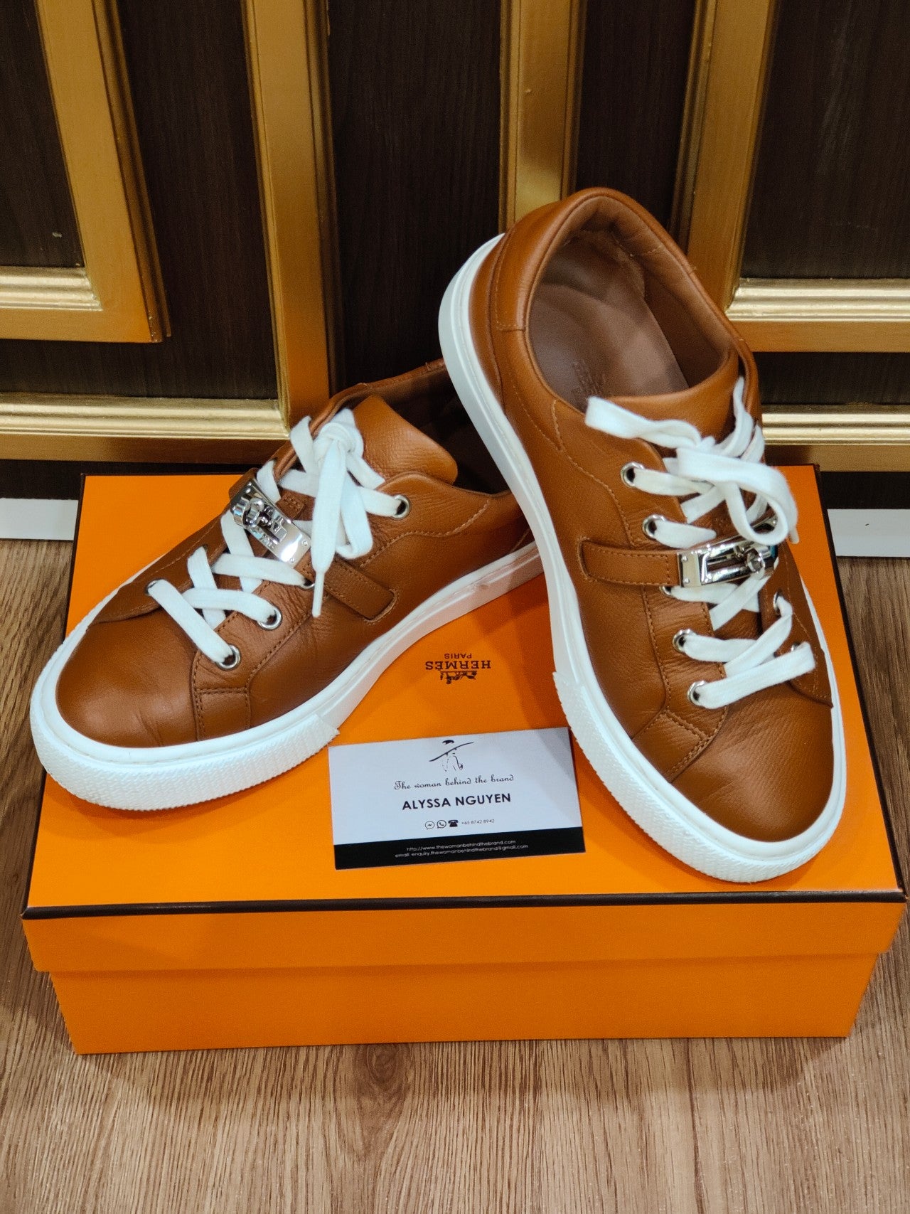 Hermes Day Sneaker Neutral Perforated Calfskin PHW