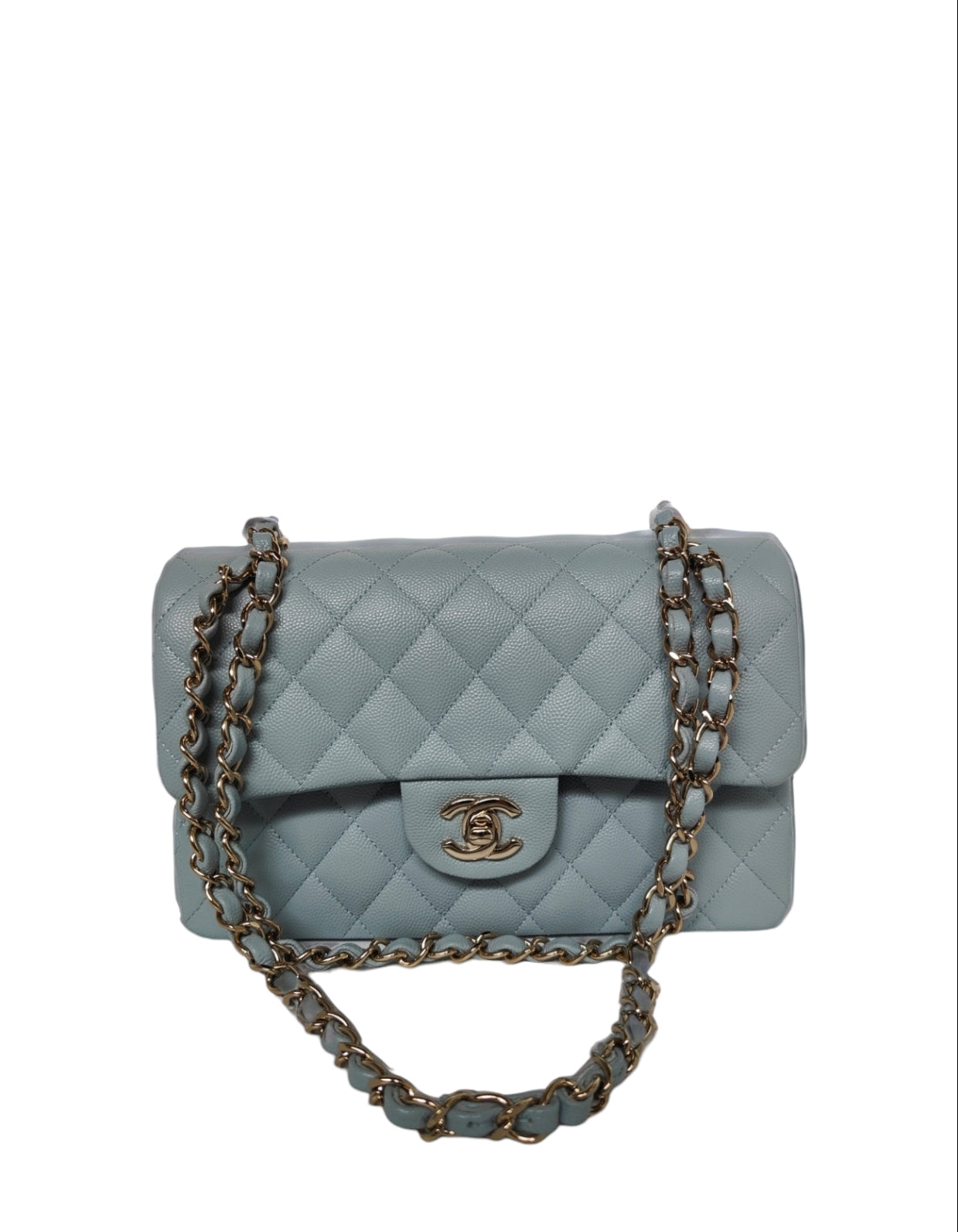 Chanel Classic Small Light Blue Caviar LGHW 22P