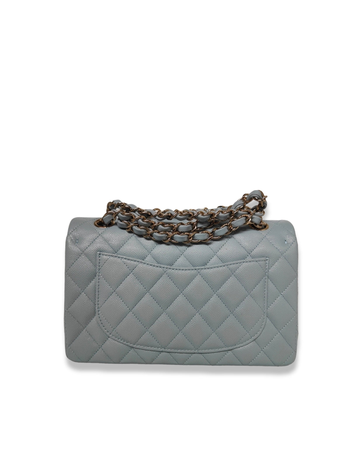 Chanel Classic Small Light Blue Caviar LGHW 22P – The Woman Behind