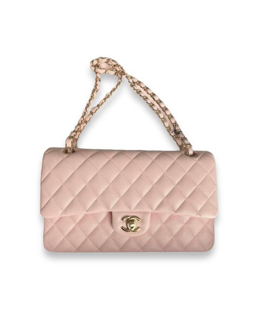 Chanel Classic Medium Light Pink Caviar LGHW