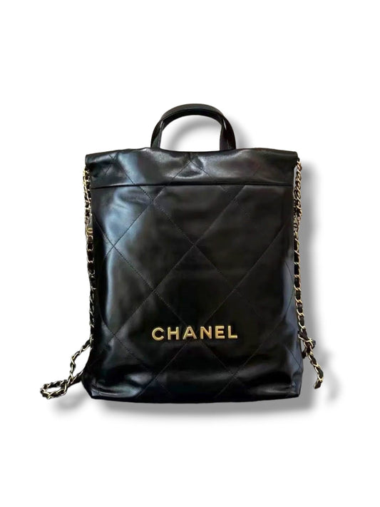 Chanel Backpack Small Black Calfskin GHW