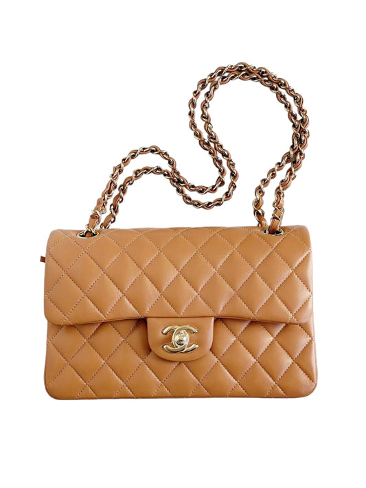 Chanel Classic Small Caramel Lambskin LGHW