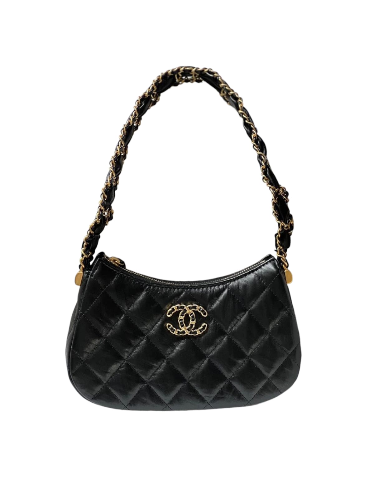 Chanel Hobo Mini Black Lambskin GHW 23K