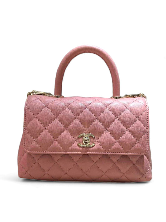 Chanel Coco Handle 9.5 Small Pink Caviar LGHW 23K