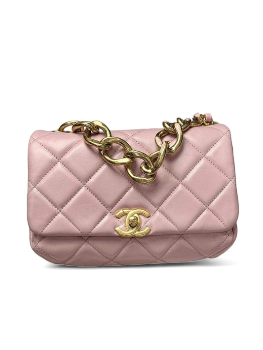 Chanel Flap Bag Mini Pink Lambskin GHW