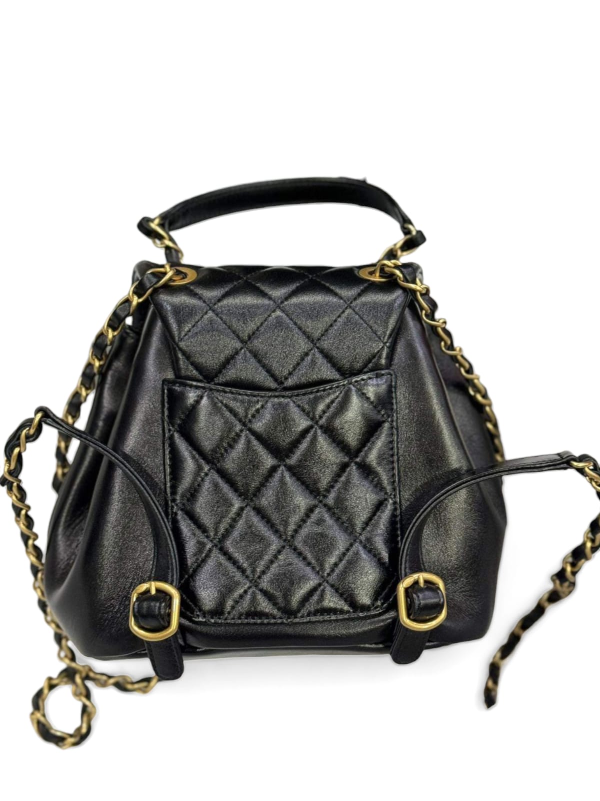 Chanel Backpack Black Lambskin AGHW 23K