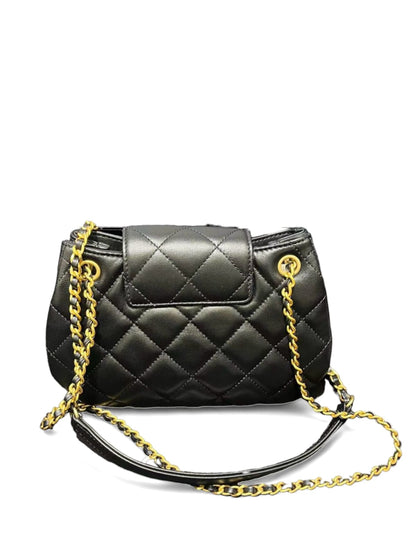 Chanel Flap Bag Black Lambskin AGHW 24C