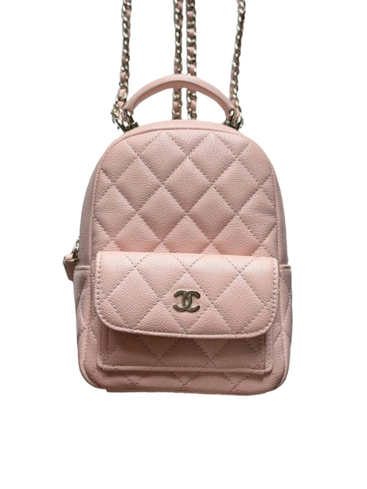 Chanel Backpack Mini Light Pink Caviar LGHW 24C