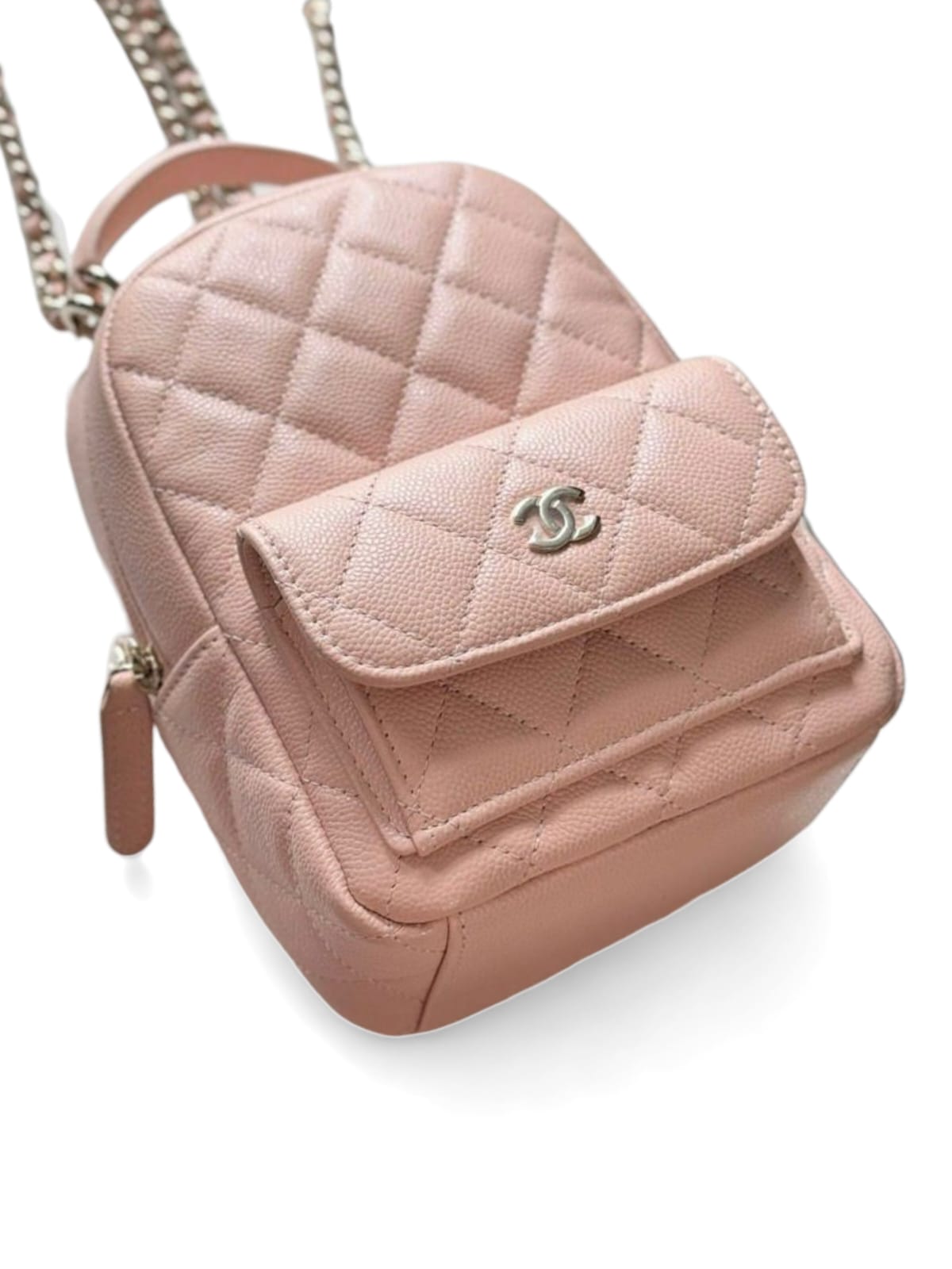 Chanel Backpack Mini Light Pink Caviar LGHW 24C
