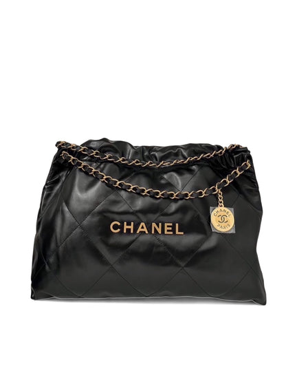 Chanel Hobo Small Black Calfskin AGHW 24C