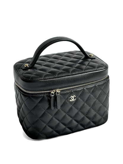 Chanel Vanity Top Handle Black Caviar LGHW