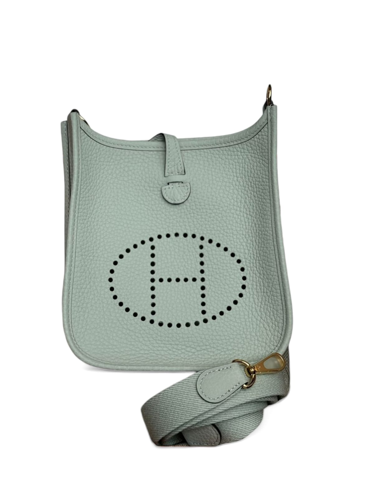 Hermes Evelyne Mini Gris Neve Clemence GHW