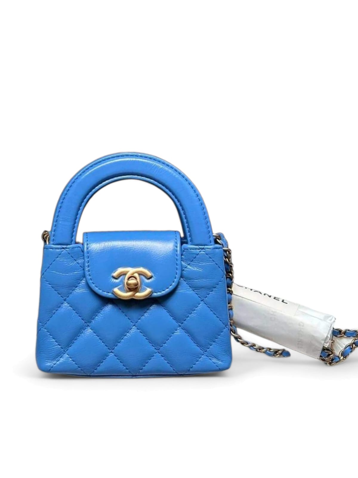 Chanel Kelly Micro Blue Lambskin AGHW 24P