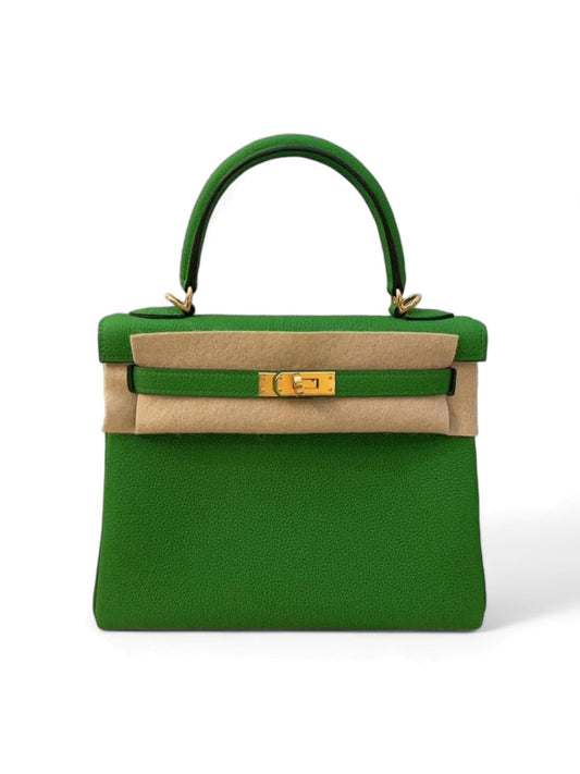 Hermes Kelly Retourne 25 Vert Yucca Togo GHW