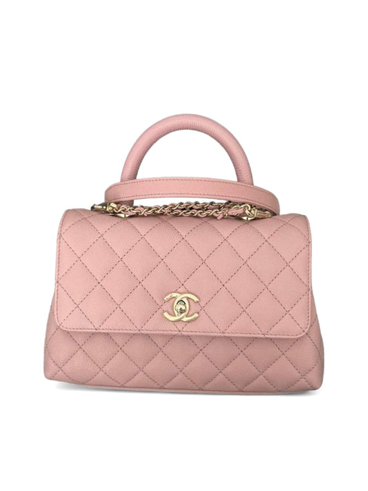 Chanel Coco Handle 9.5 Small Pink Caviar LGHW 24P