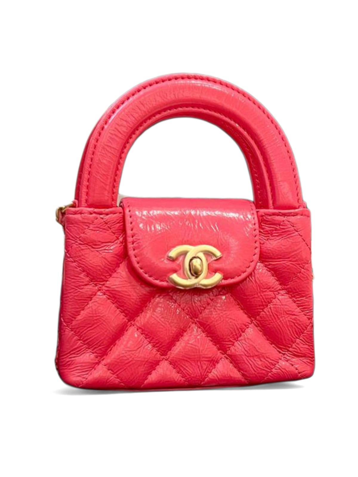 Chanel Kelly Micro Red Lambskin AGHW 24P