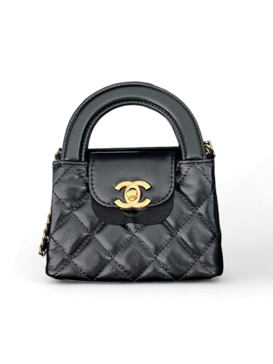 Chanel Kelly Micro Black Lambskin AGHW 24P