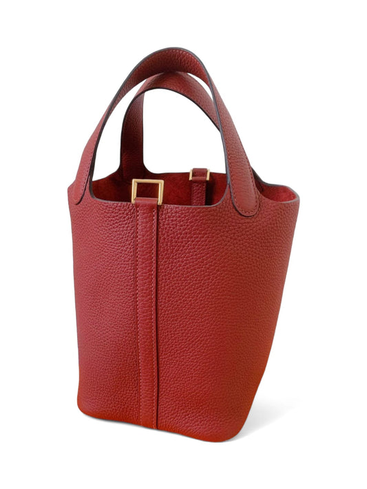 Hermes Picotin 18 Rouge H Clemence GHW