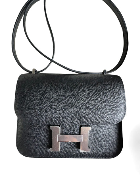 Hermes Constance 18 Black Epsom PHW