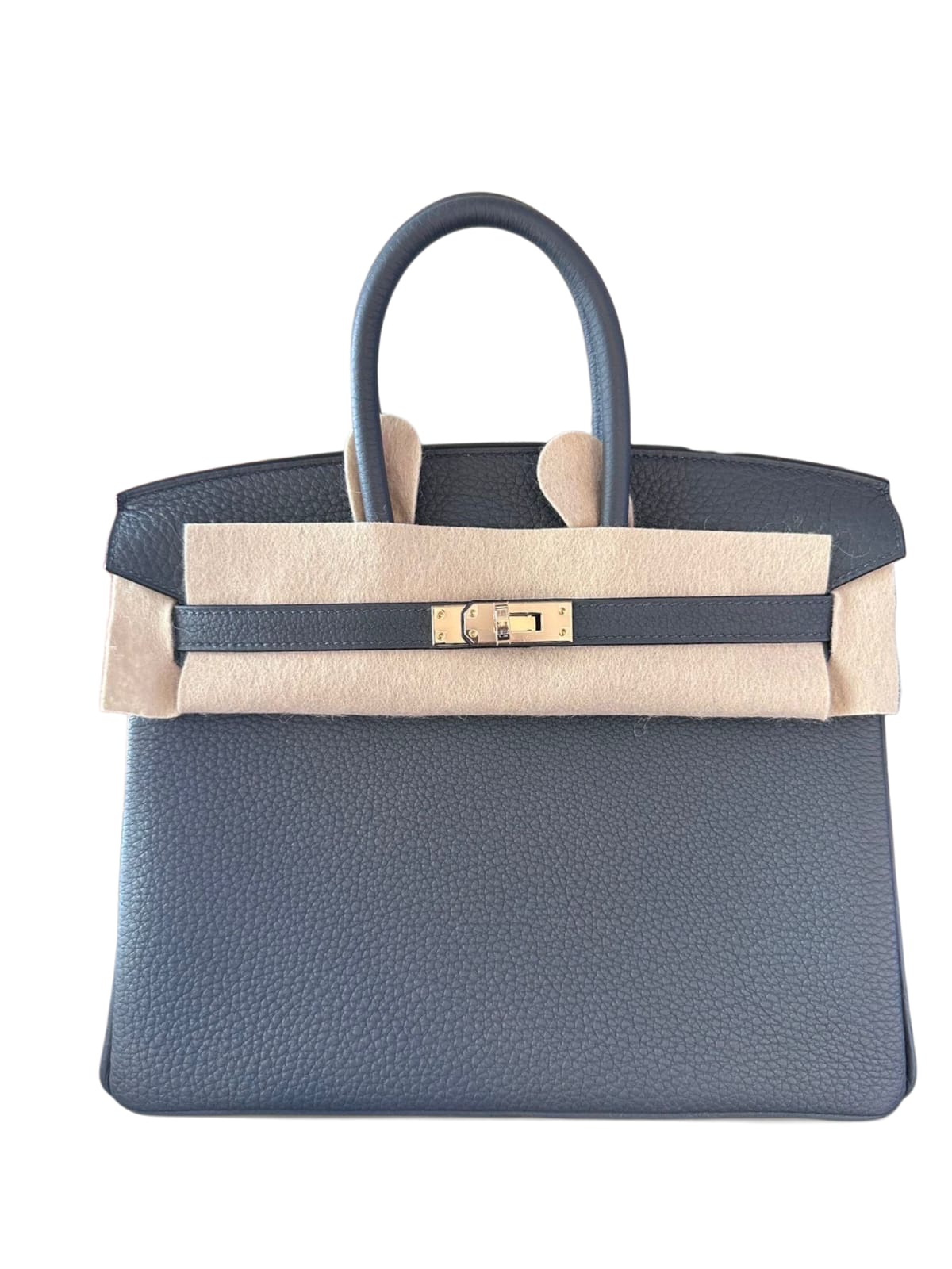 Hermes Birkin Retourne 25 Gris Misty Togo PHW