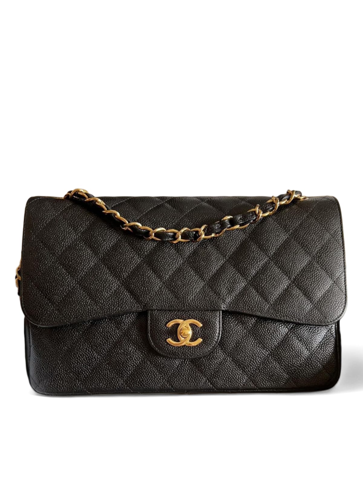 Chanel Classic Jumbo Black Caviar GHW