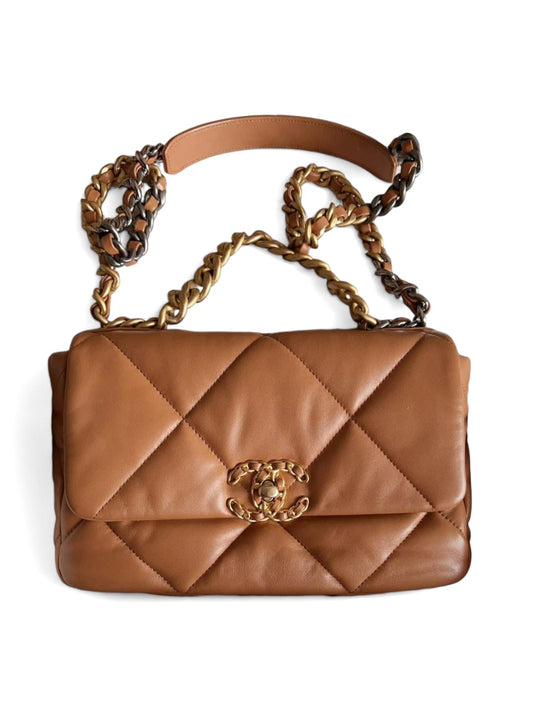 Chanel C19 Small Caramel Lambskin AGHW