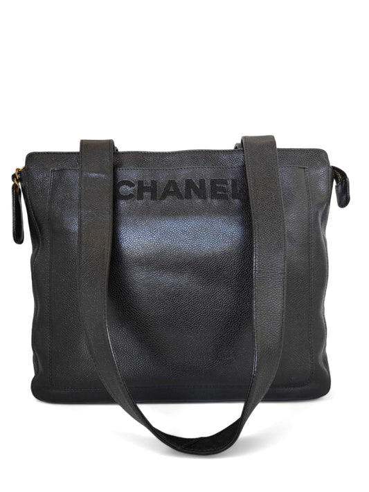 Chanel Vintage Tote Black Caviar GHW