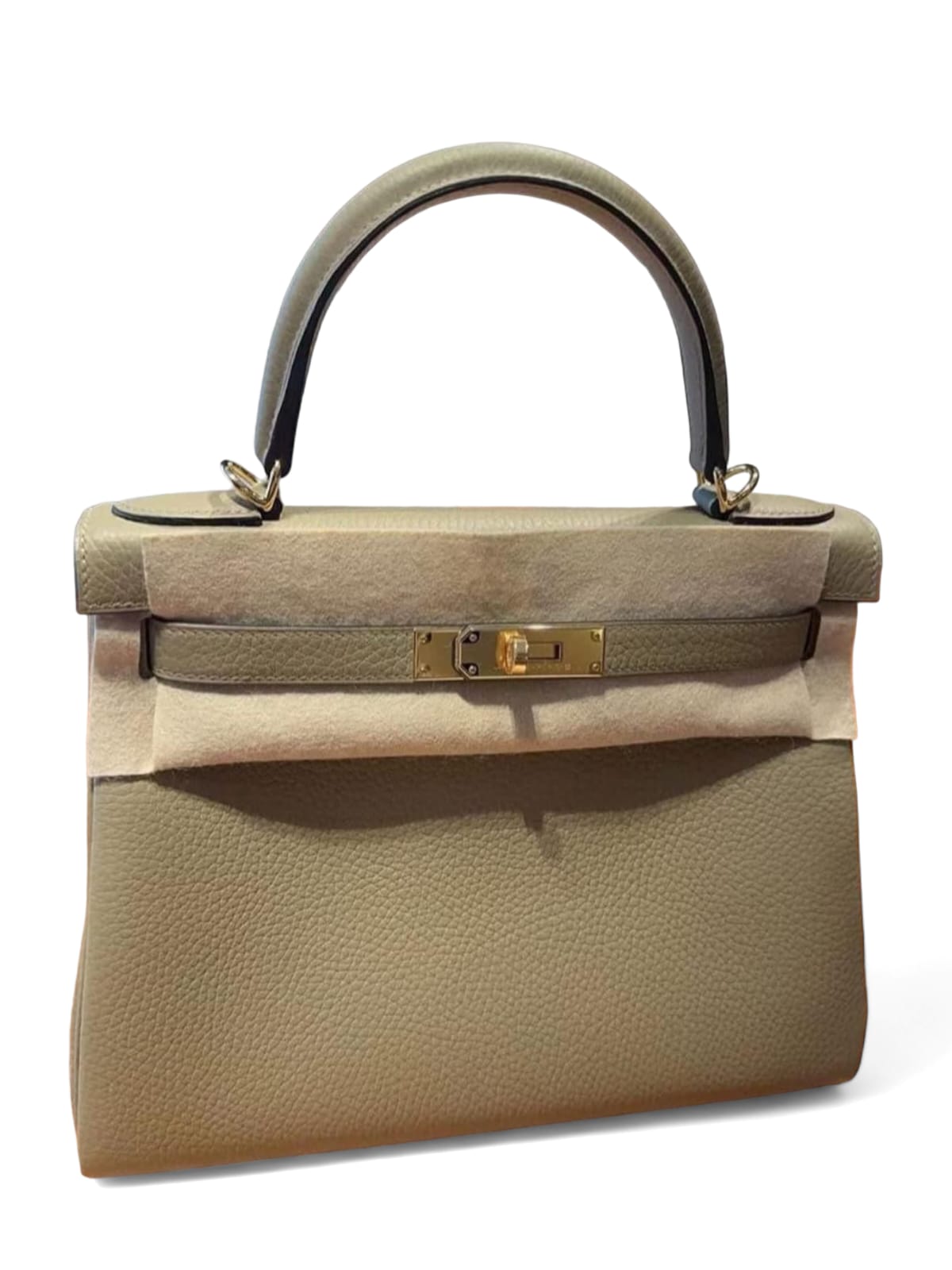 Hermes Birkin Retourne 25 Trench Clemence GHW