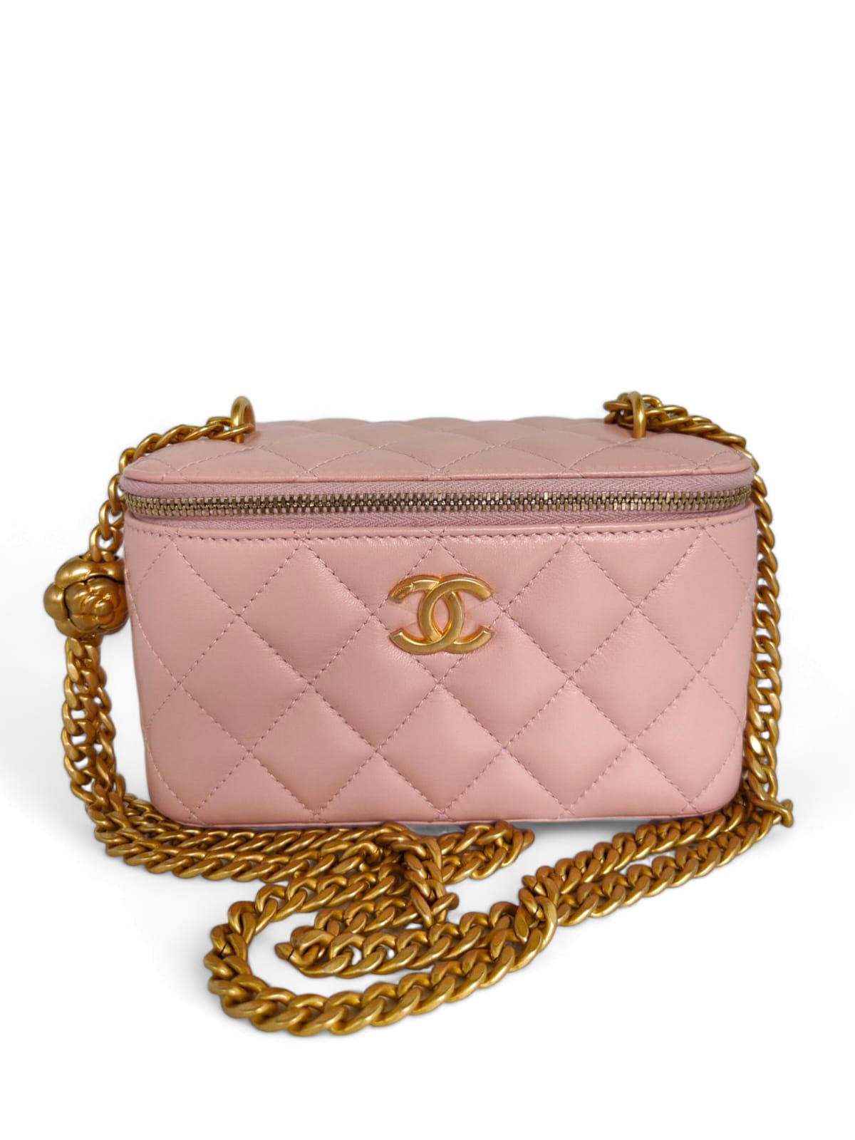 Chanel Vanity Pear Camelia Light Pink Lambskin AGHW