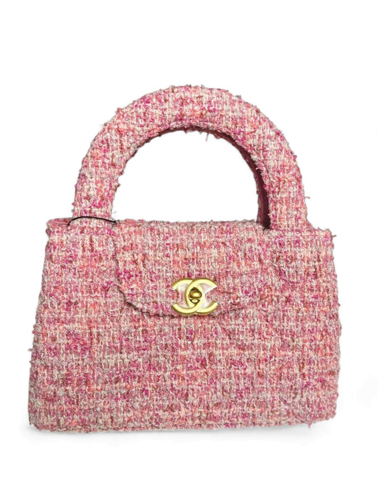 Chanel Kelly Mini Pink Tweed AGHW 24P