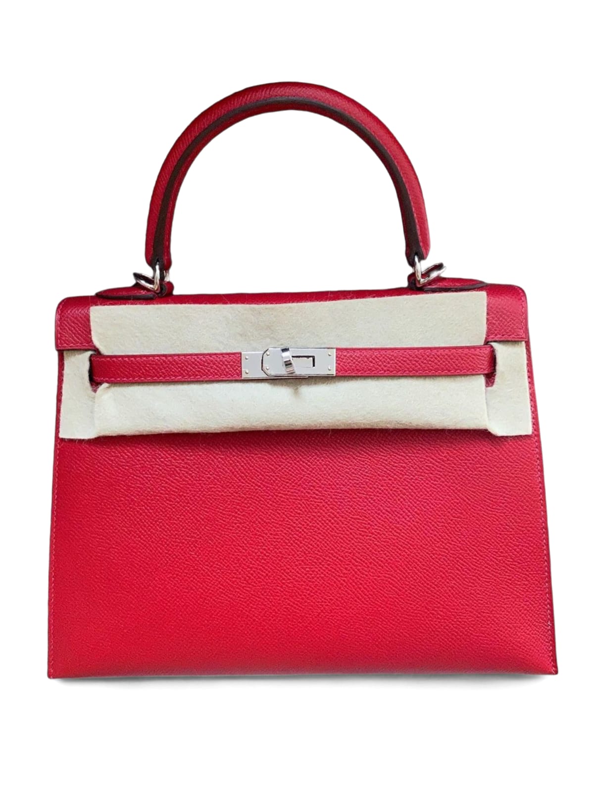 Hermes Kelly Sellier 25 Rouge Casaque Epsom PHW