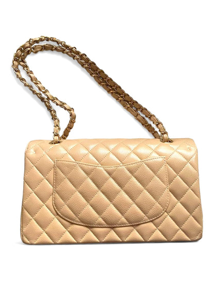 Chanel Classic Medium Beige Caviar GHW