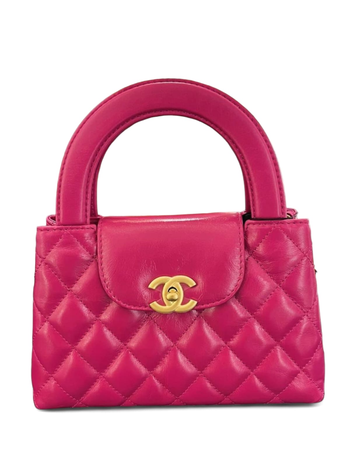 Chanel Kelly Mini Fuchsia Lambskin AGHW 24A