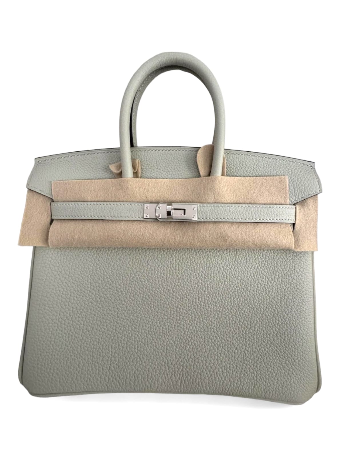 Hermes Birkin Retourne 25 Gris Neve Togo PHW