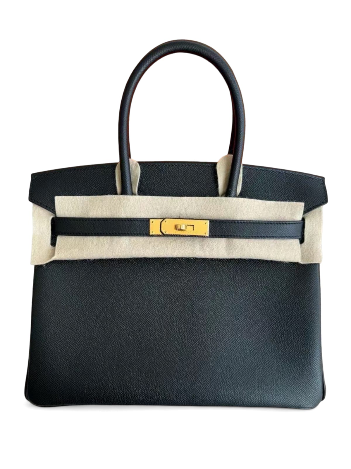 Hermes Birkin Retourne 30 Noir Epsom GHW