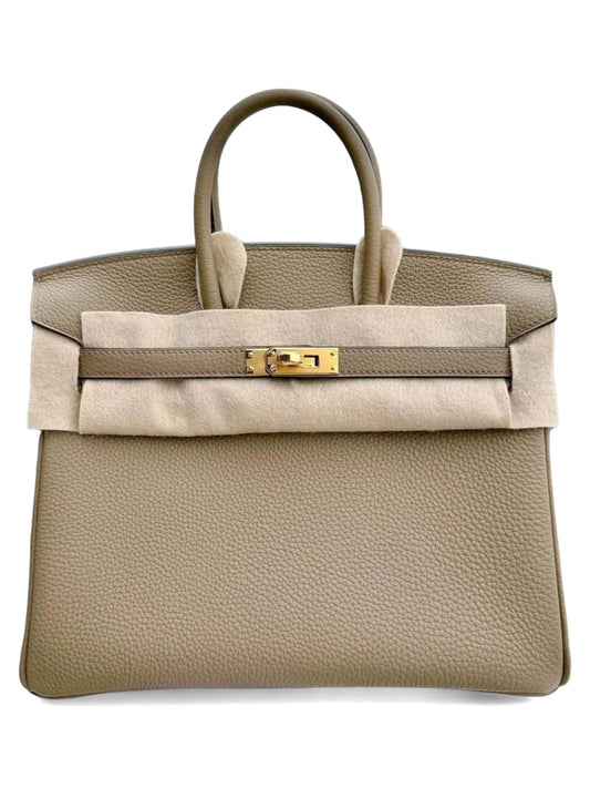 Hermes Birkin Retourne 25 Beige Marfa Togo GHW