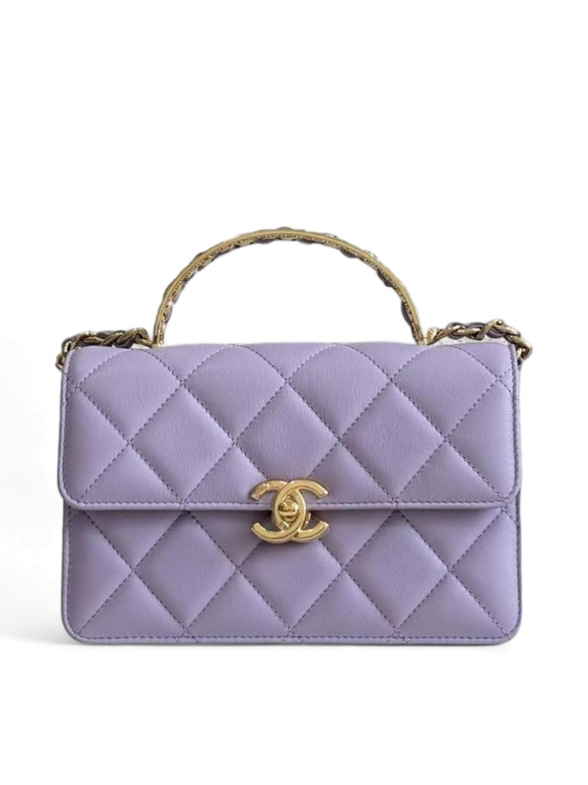 Chanel Vanity Handle Mini Light Purple Lambskin GHW