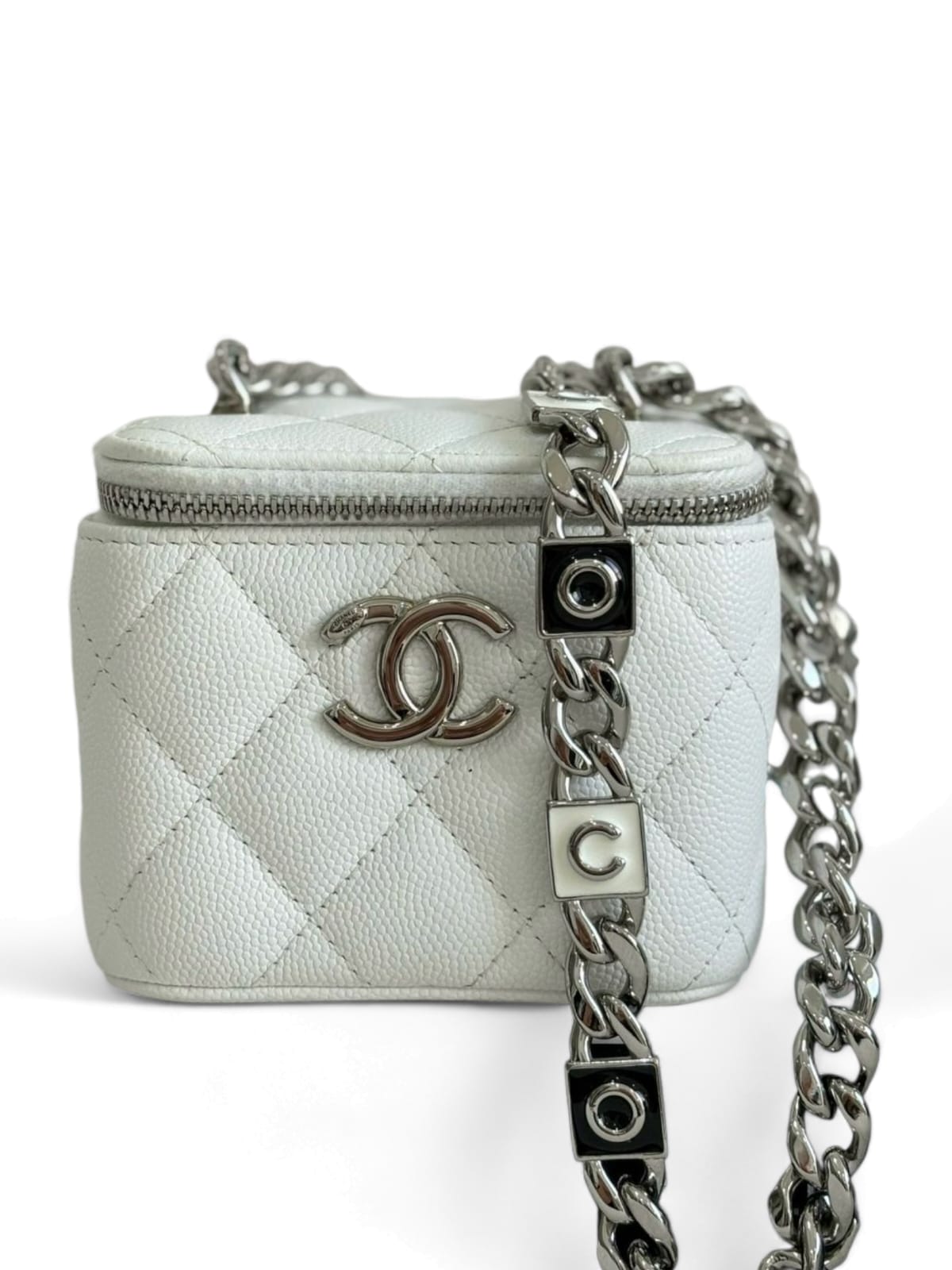 Chanel Vanity Mini White Lambskin SHW