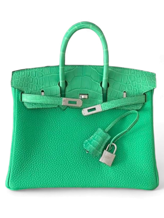 Hermes Birkin Retourne 25 Touch Matte Vert Comics Togo PHW