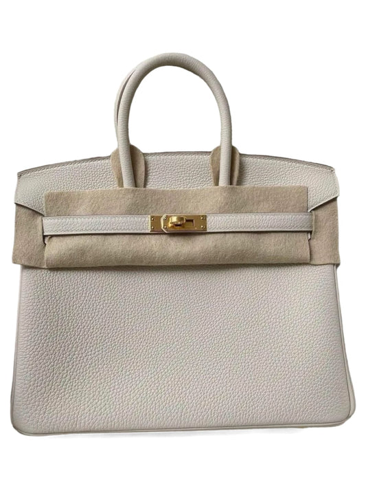 Hermes Birkin Retourne 25 Craie Togo GHW