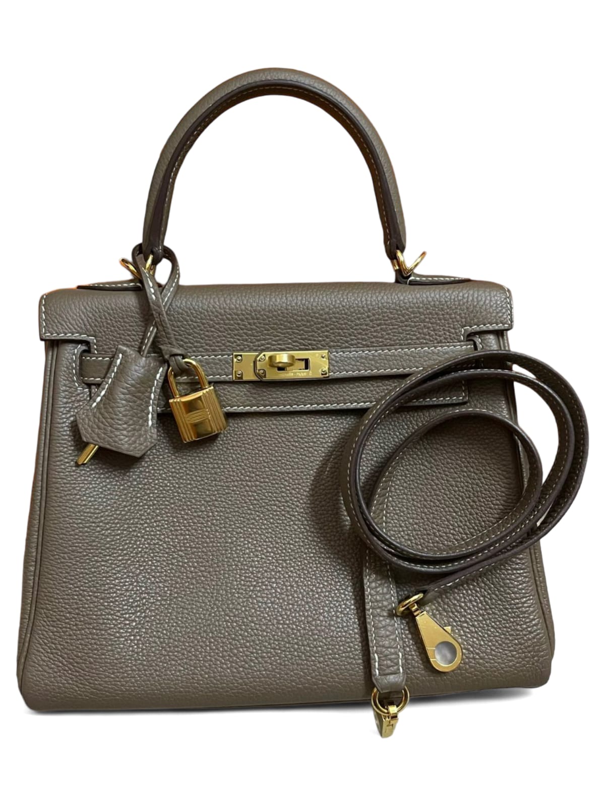 Hermes Kelly Retourne 25 Etoupe Togo GHW