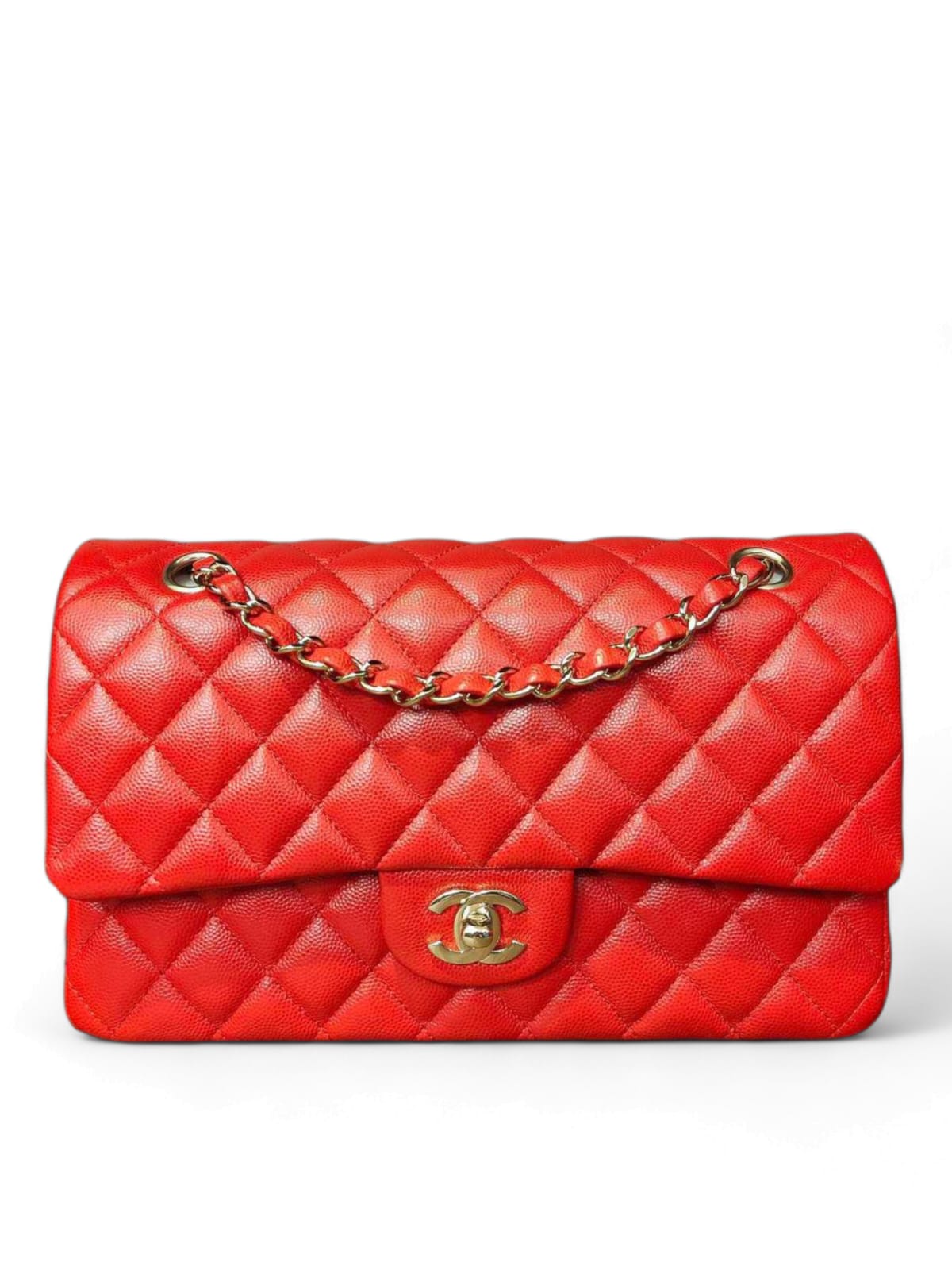 Chanel Classic Medium True Red Caviar LGHW