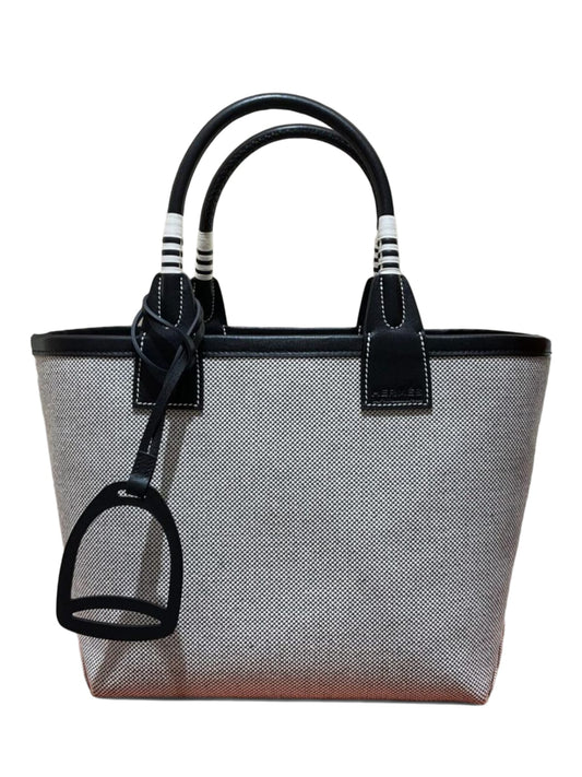 Hermes Steeple 25 Noir Swift & Canvas PHW