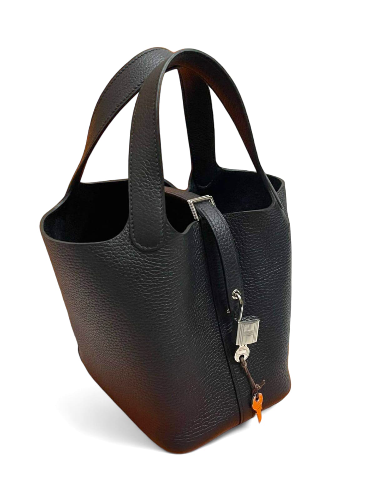 Hermes Picotin 18 Noir Clemence PHW