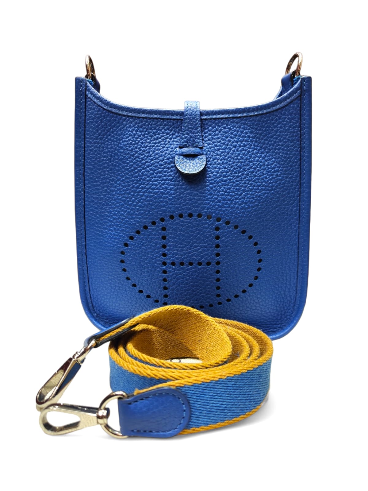 Hermes Evelyne Mini Blue Royal Clemence PHW