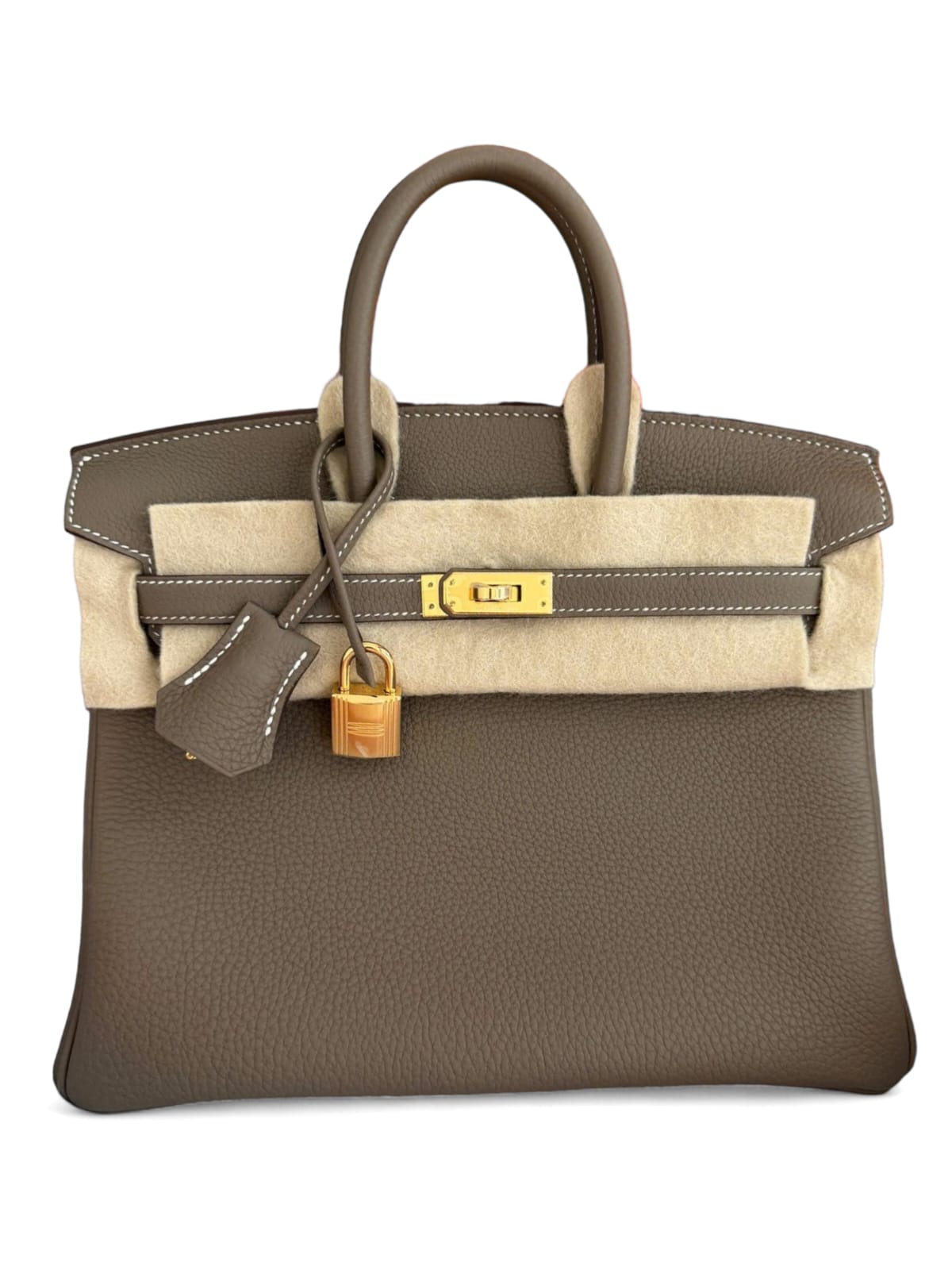 Hermes Birkin Retourne 25 Etoupe Togo GHW