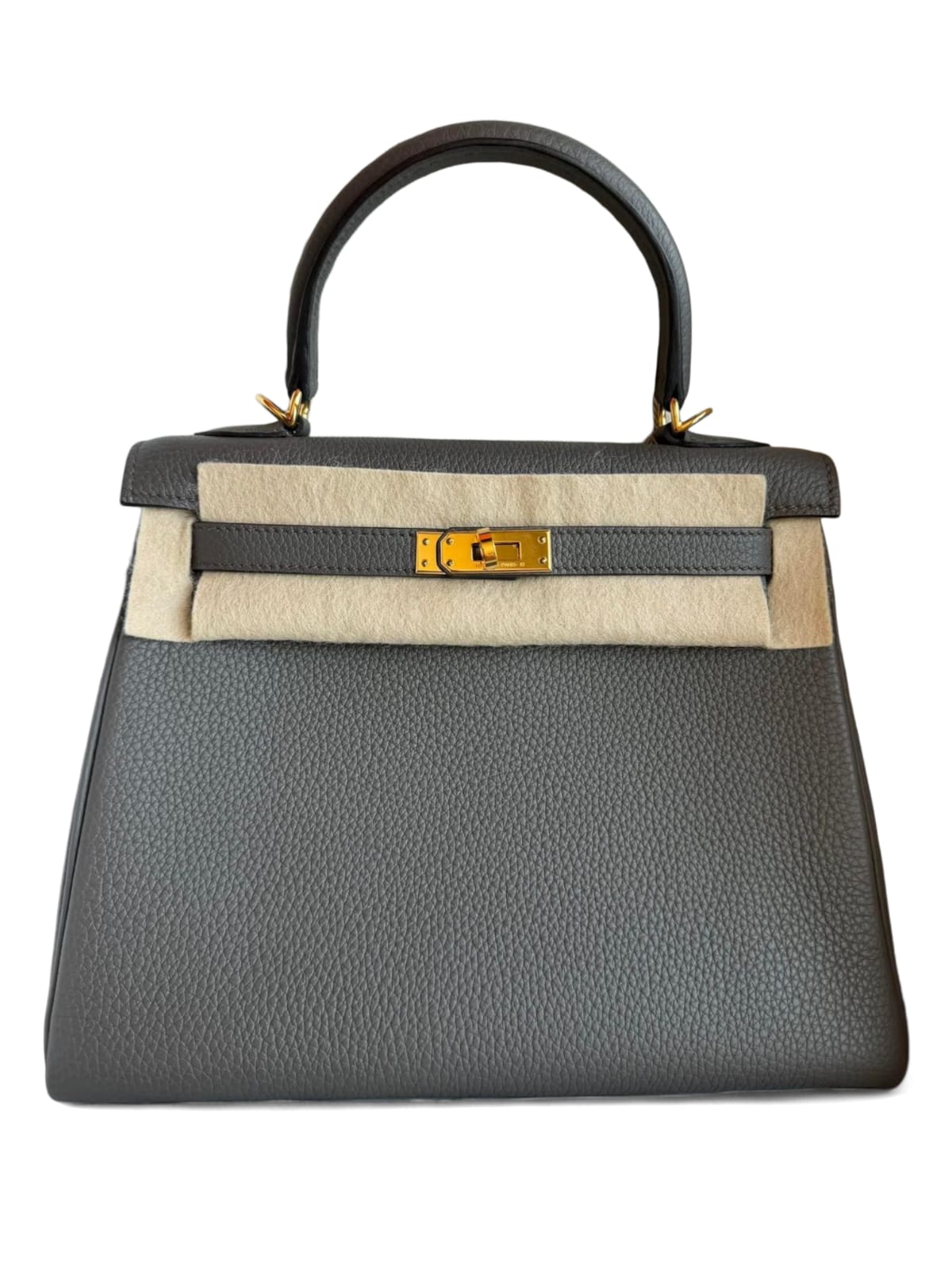 Hermes Kelly Retourne 25 Gris Etain Togo GHW